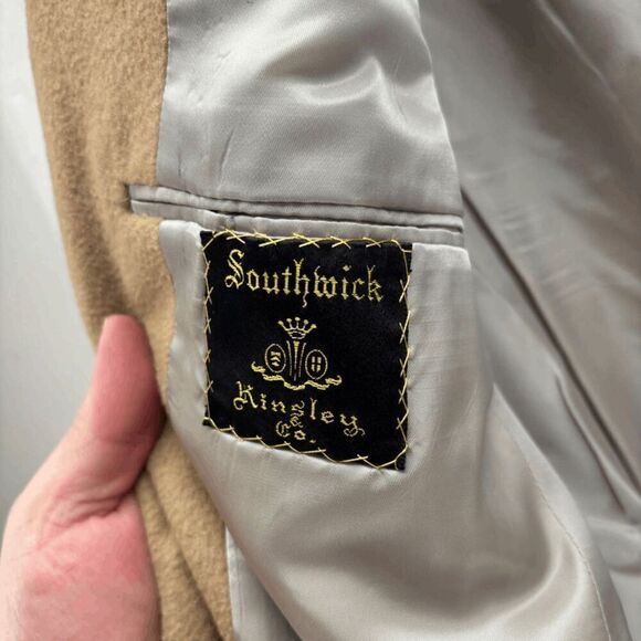 Vintage Southwick Camel Hair Blazer 42R Union Made In USA Dry Cleaned READ - Picture 5 of 9